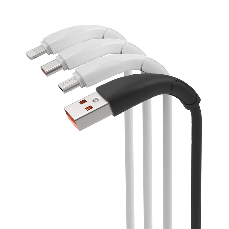 2.4A soft rubber data cable for Android phone
