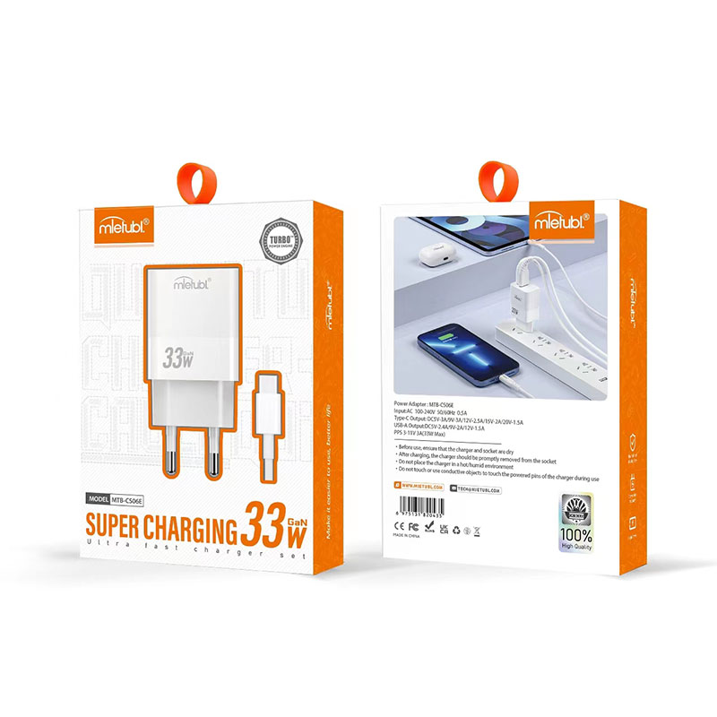 Dual port GaN mobile phone charger 33W