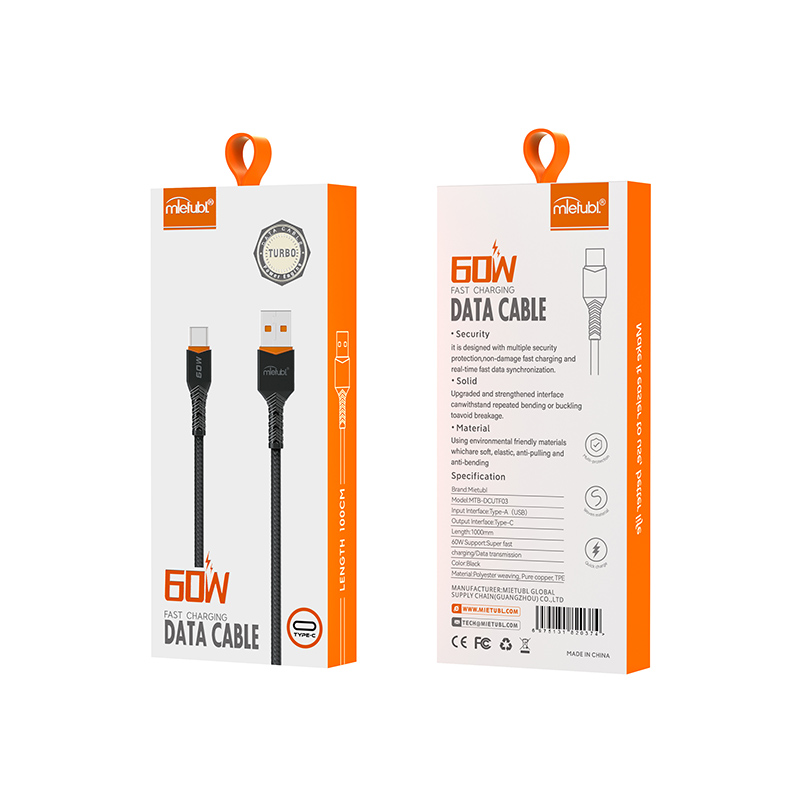 PD60W braided mobile phone charging cable