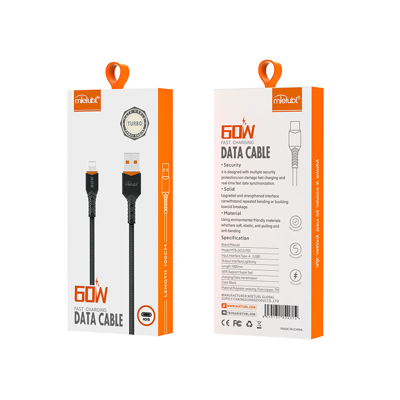 PD60W braided mobile phone charging cable