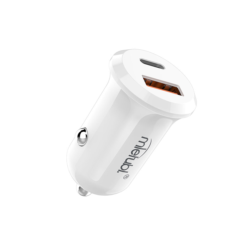 Mini dual port car charger
