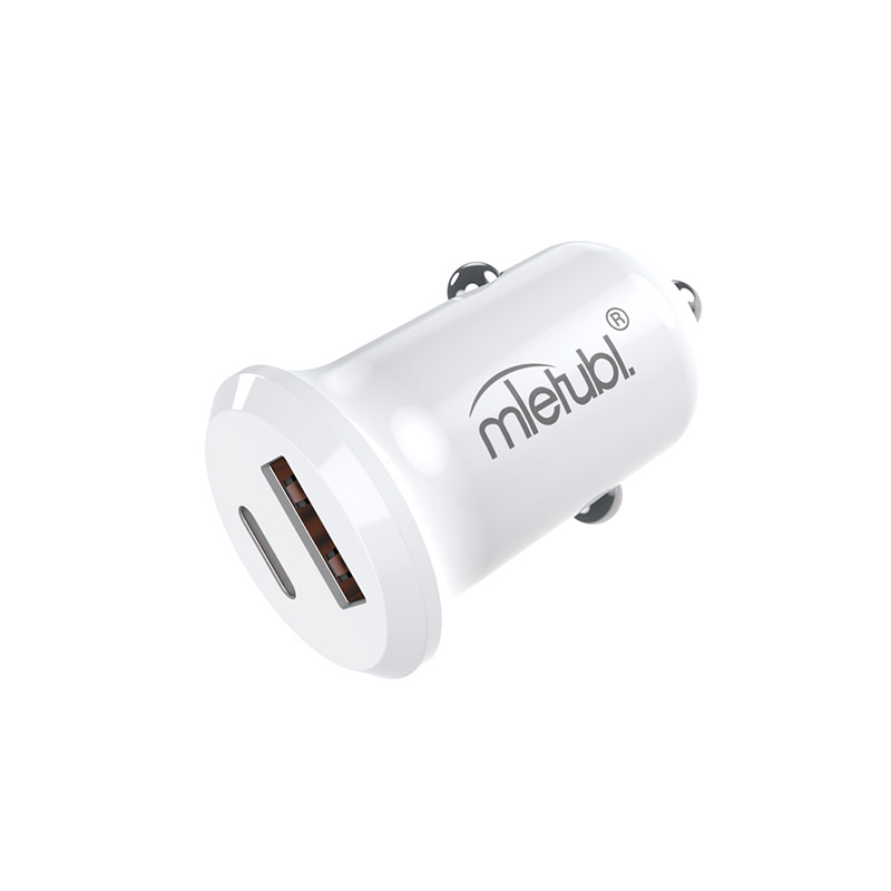 Mini dual port car charger