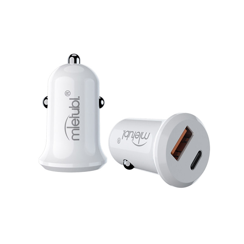 Mini dual port car charger