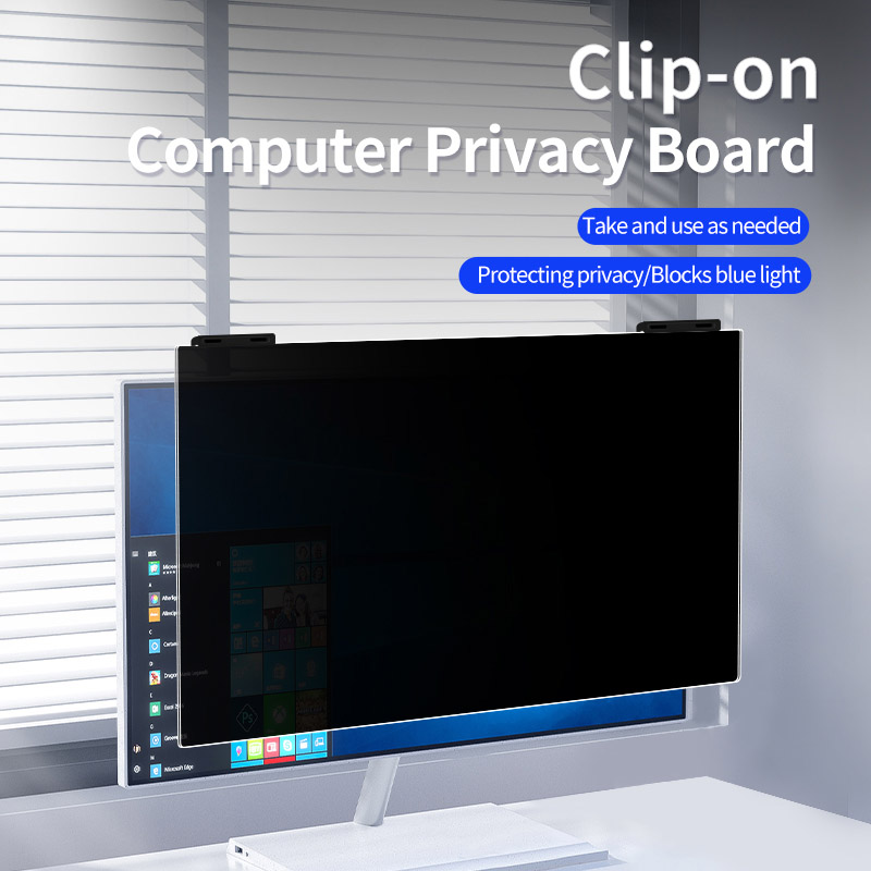 Clip-on monitor privacy filter