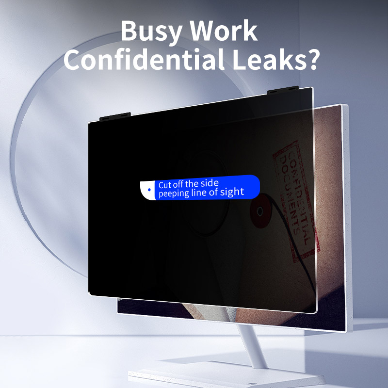 Clip-on monitor privacy filter