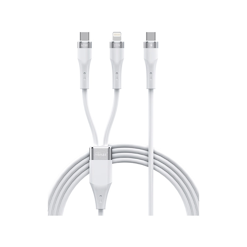 Type-C to Type-C + Lightning 2-in-1 charging cable