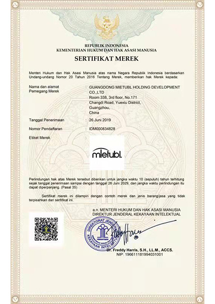 Mietubl trademark in Indonesia