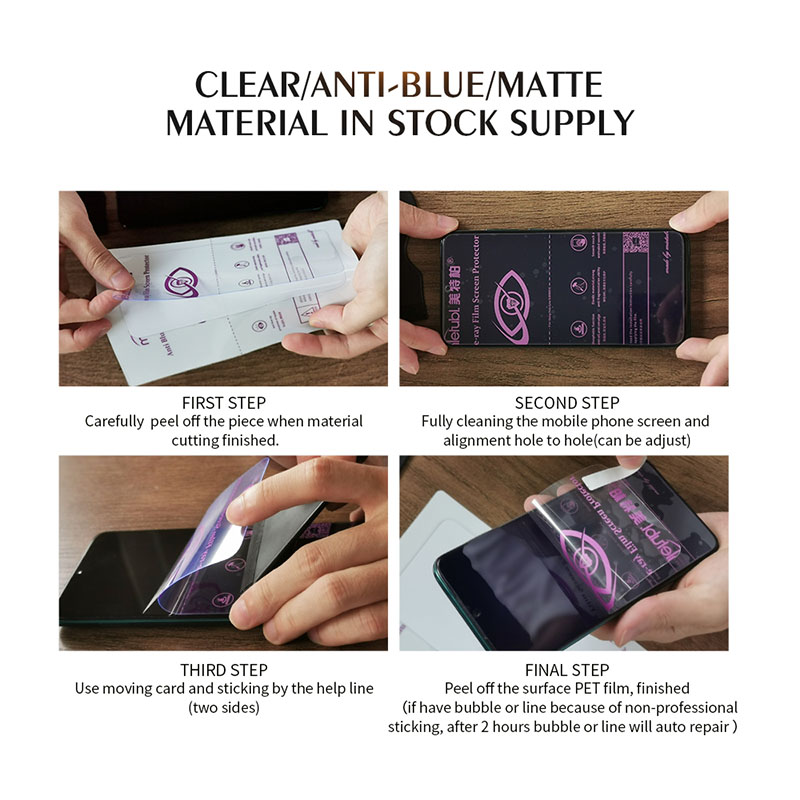Application of hydrogel screen protector