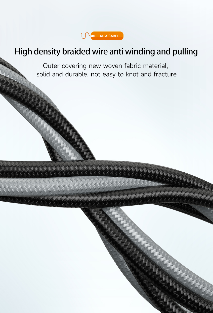 Braided charging wire