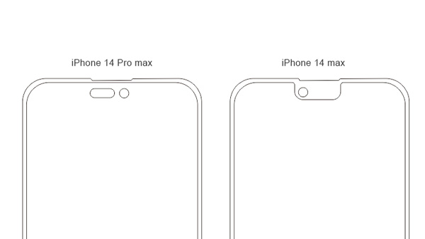 The iPhone 14 Pro Max and iPhone 14 Max will feature different notch designs