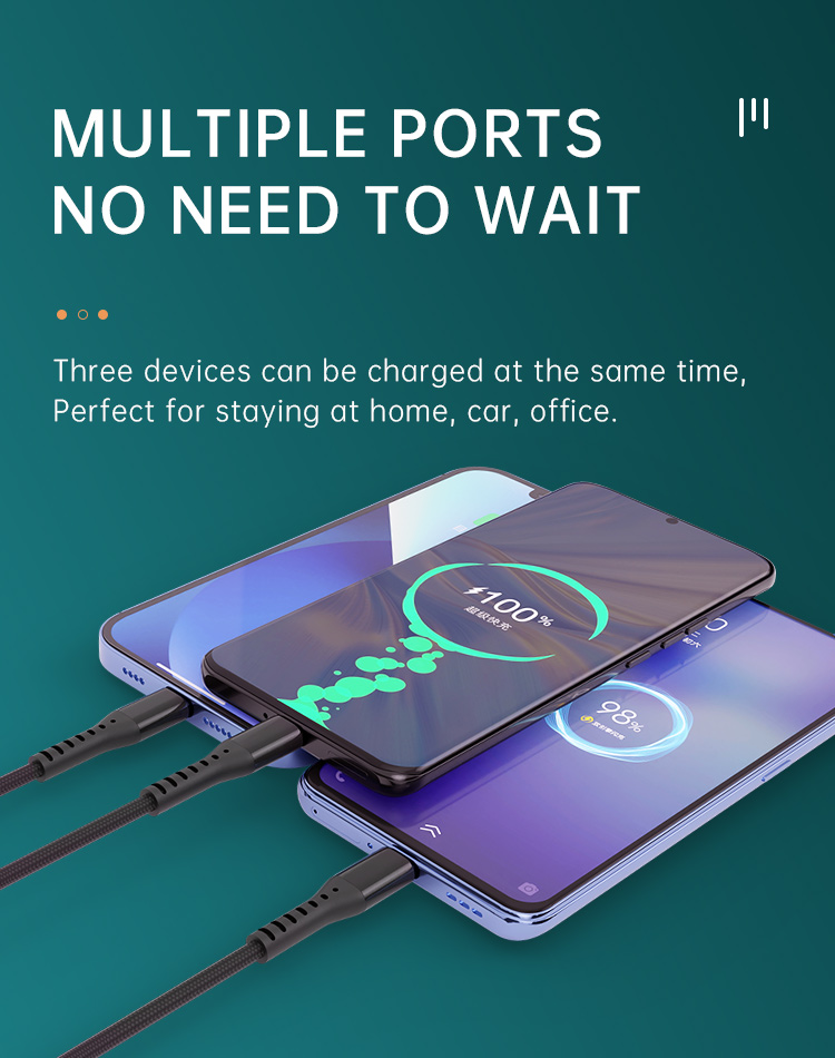 Braided fast charging cable