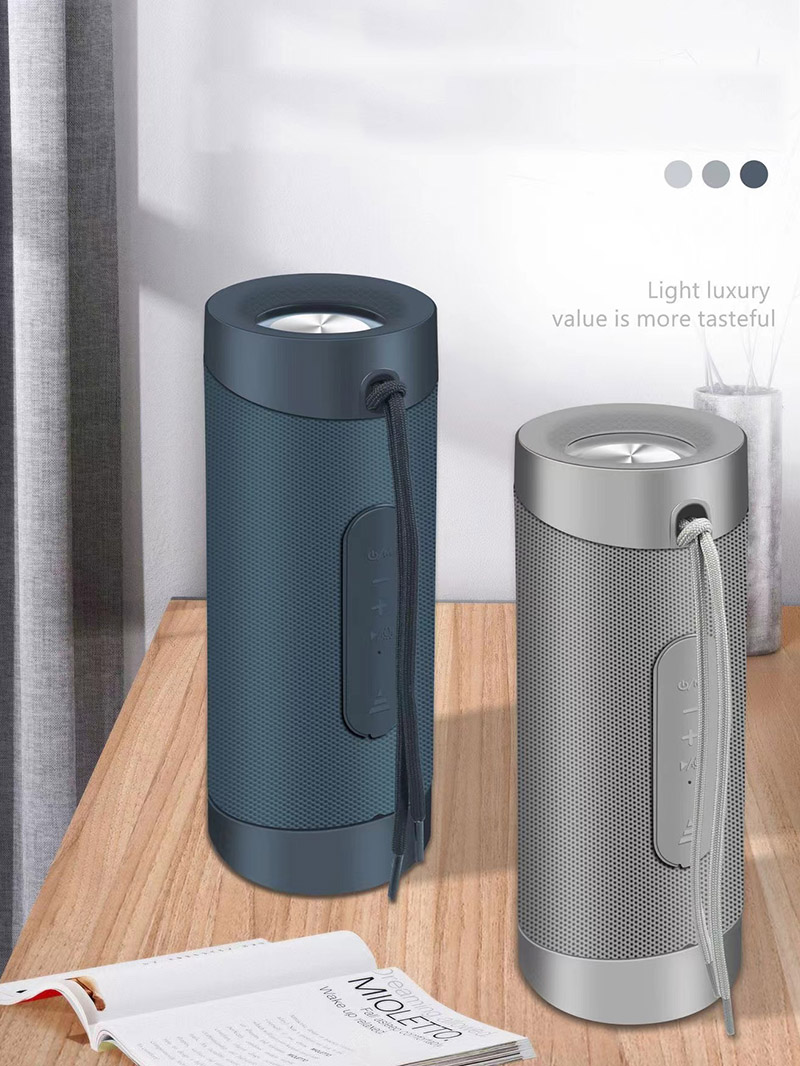 Portable Bluetooth speaker with LED light
