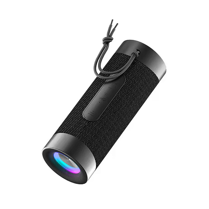 Portable speaker with LED light
