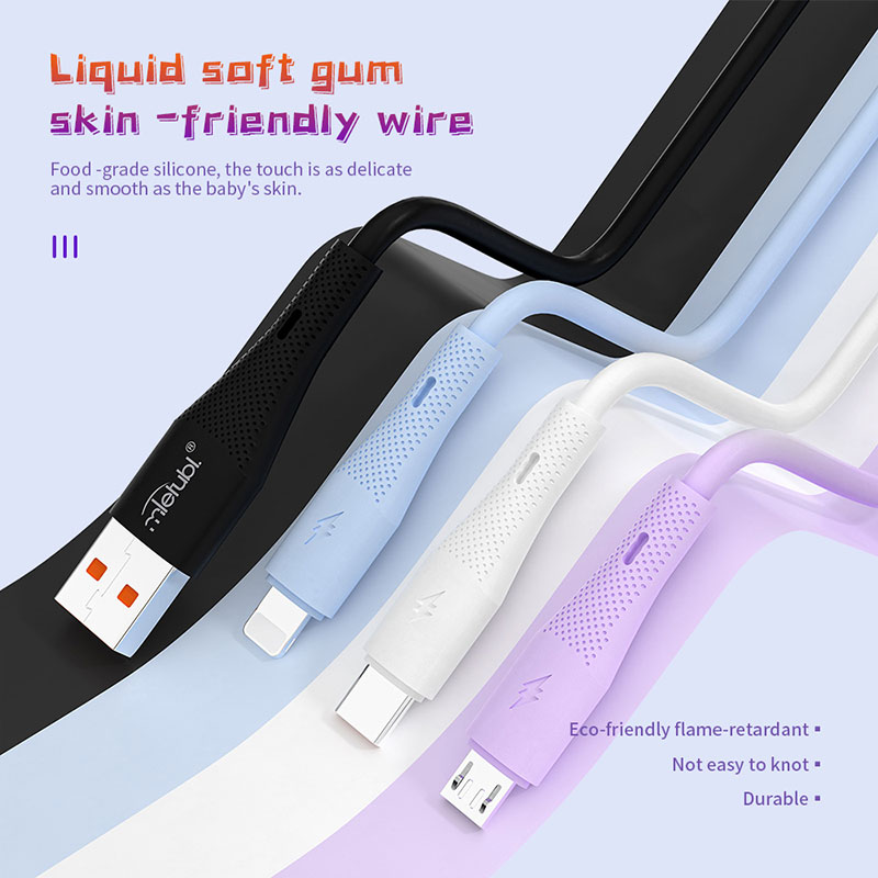 Silicone charging cable