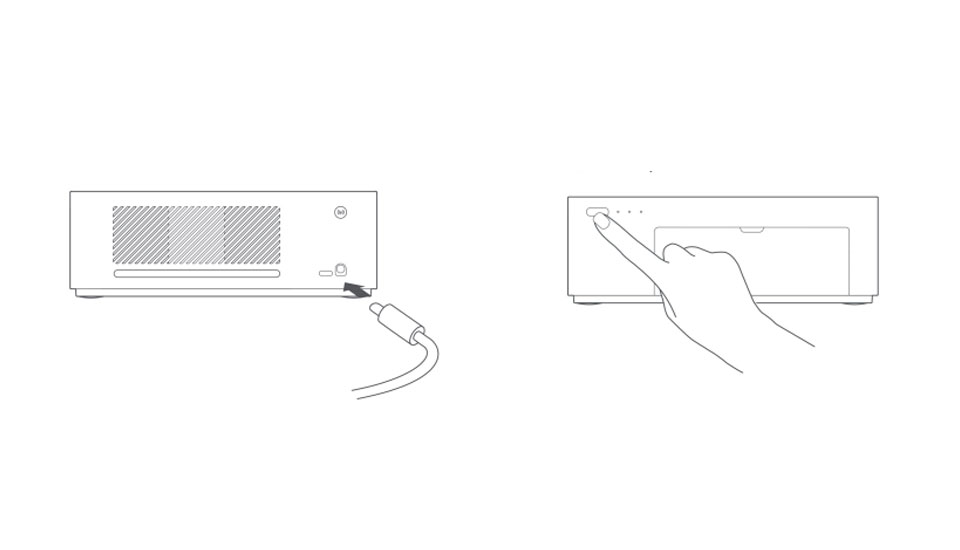 Connect the printer to power