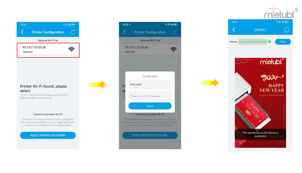 How to connect mobile phone skin printer with WIFI