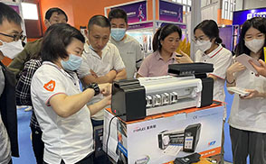 Mietubl screen protector machine showcase in IEAE Guangzhou Electronics Fair