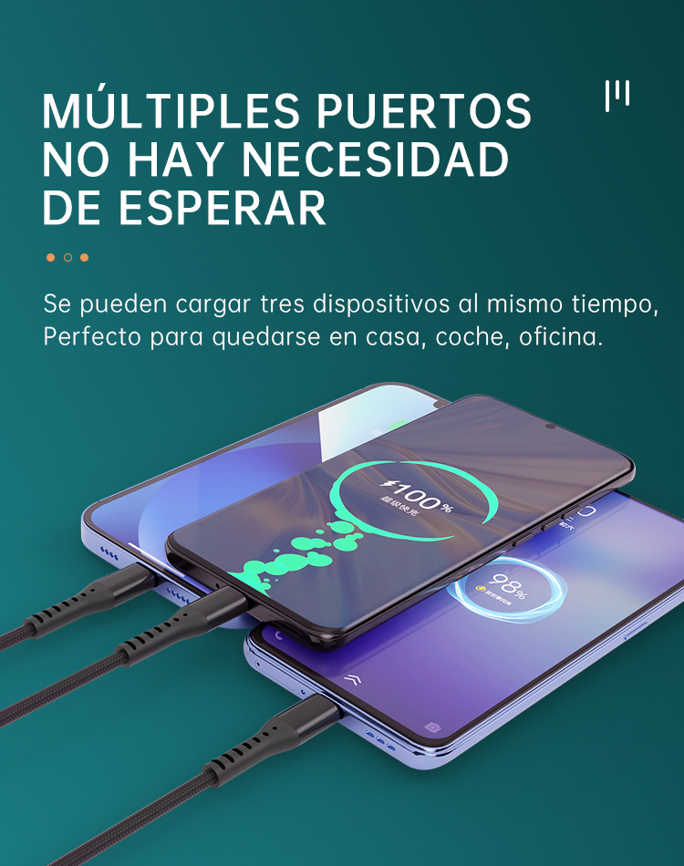 Cable de carga rápida trenzado